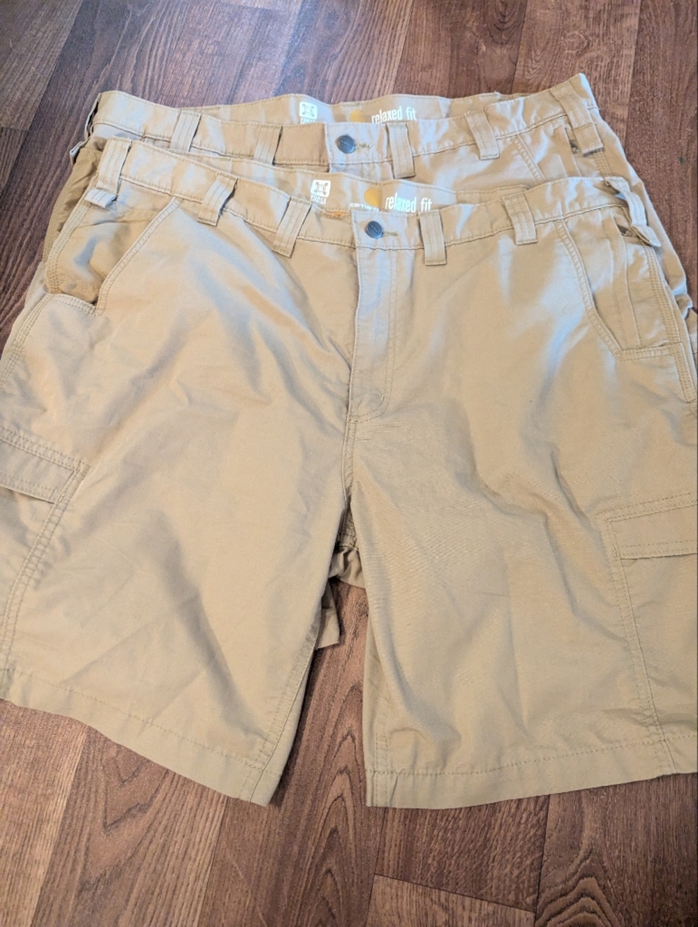 Carhartt Relaxed Fit Men’s Shorts Size 44 Cargo Tan Lot Of 2 Force Extremes